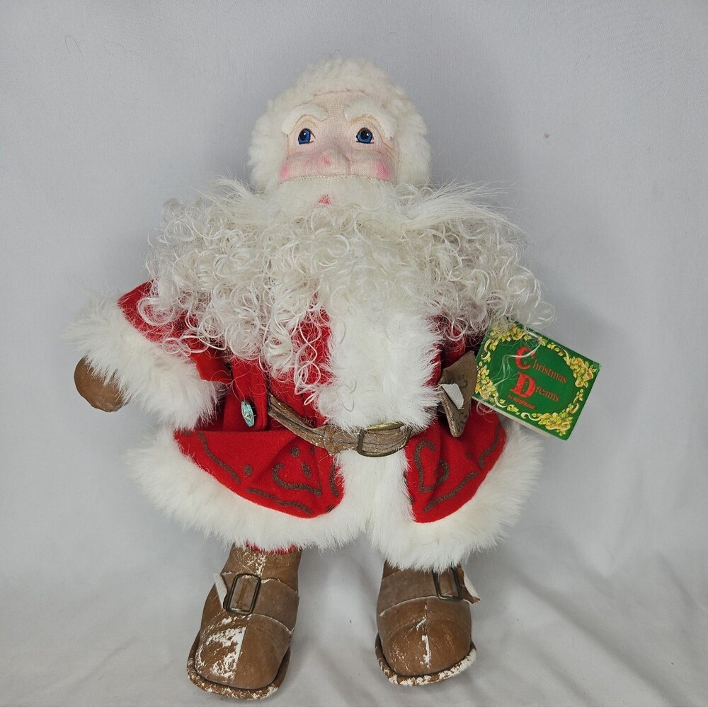 Applause 1988 Vintage Christmas Dreams Santa Claus Plush Doll with Tag 13 Inch